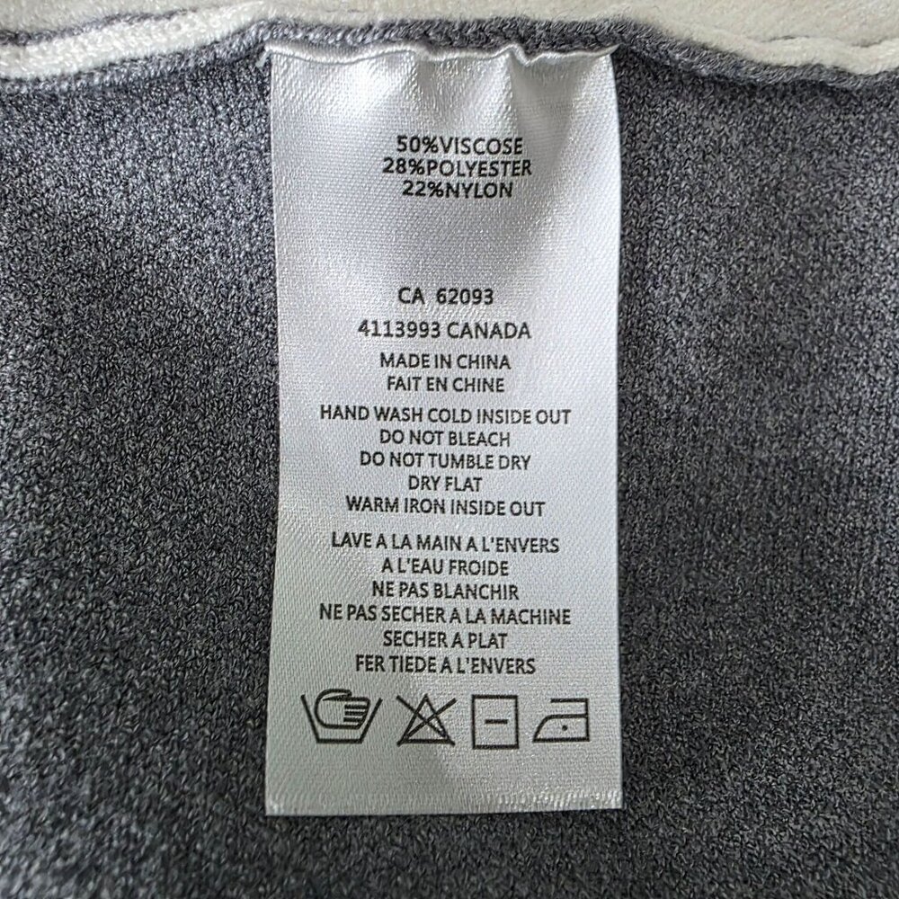 Alison Sheri Womens Colorblock Turtleneck Sweater S Gray & White Viscose Blend - Picture 6 of 15